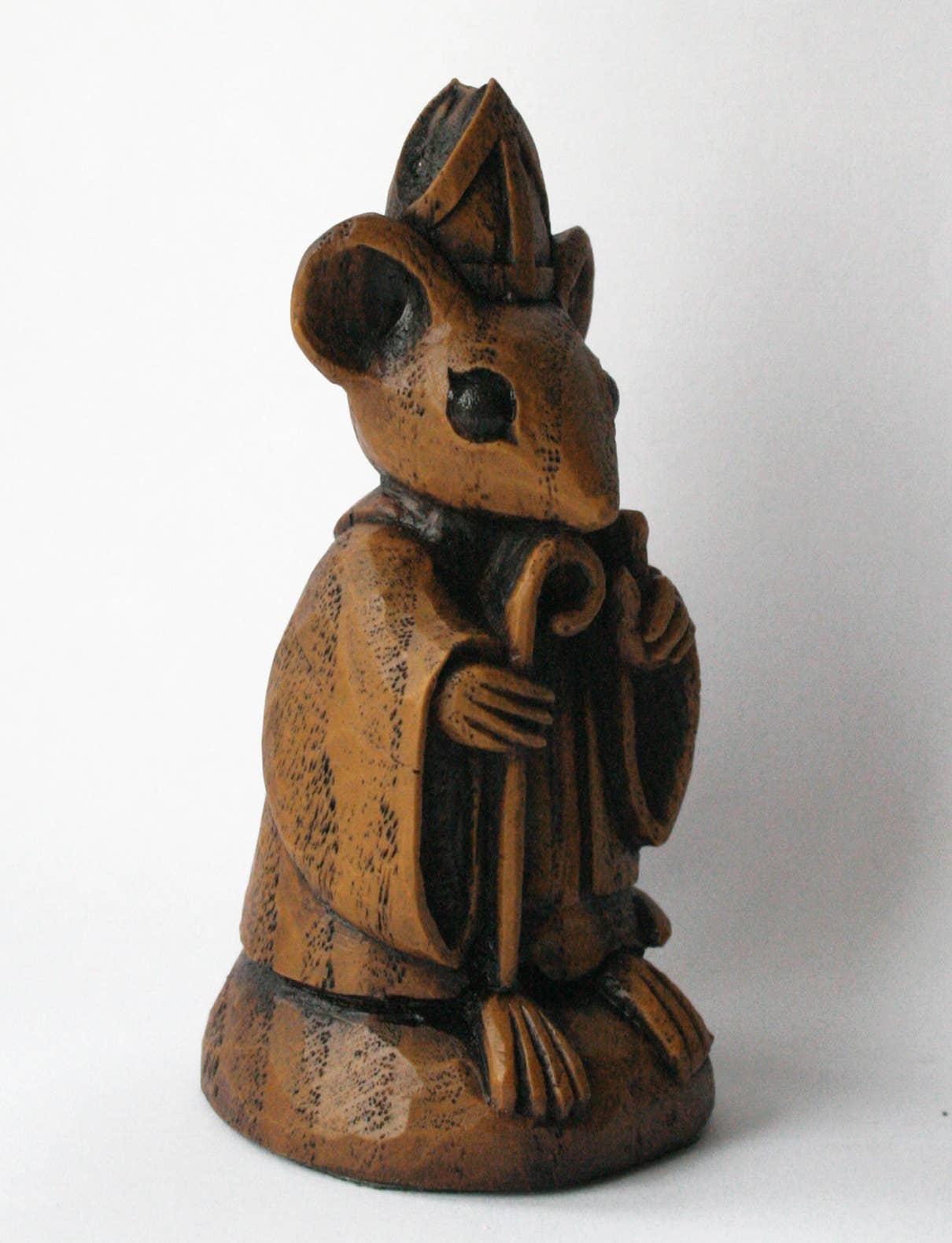 The Bishop. Church Mouse reproduction carving ornament gift.