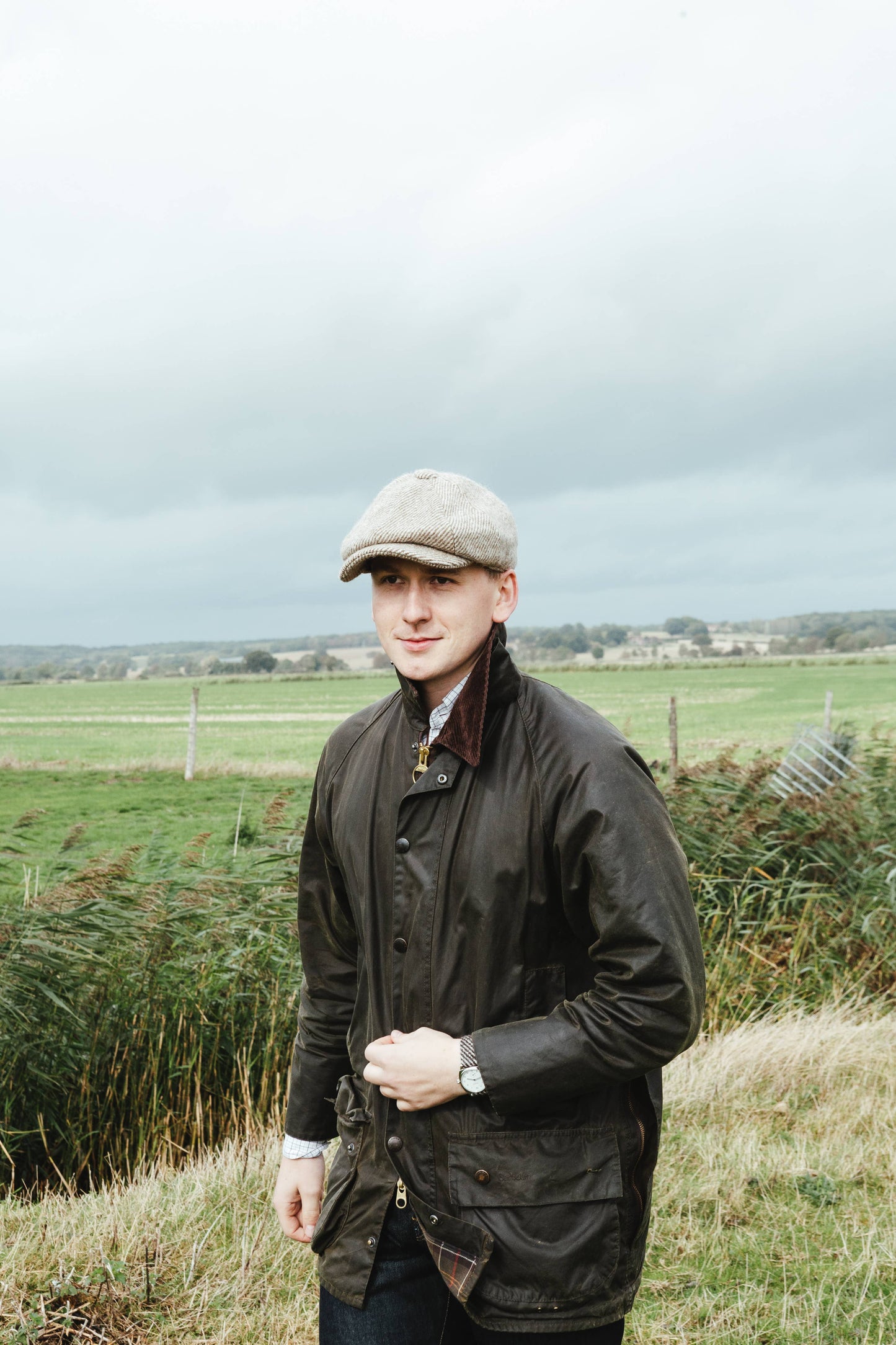 British Romney Baker Boy style "Towton" Cap-Tawny