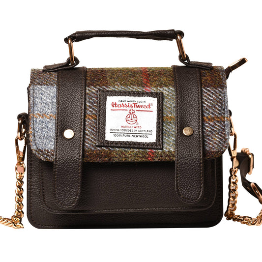 Harris Tweed Satchel Bag Green